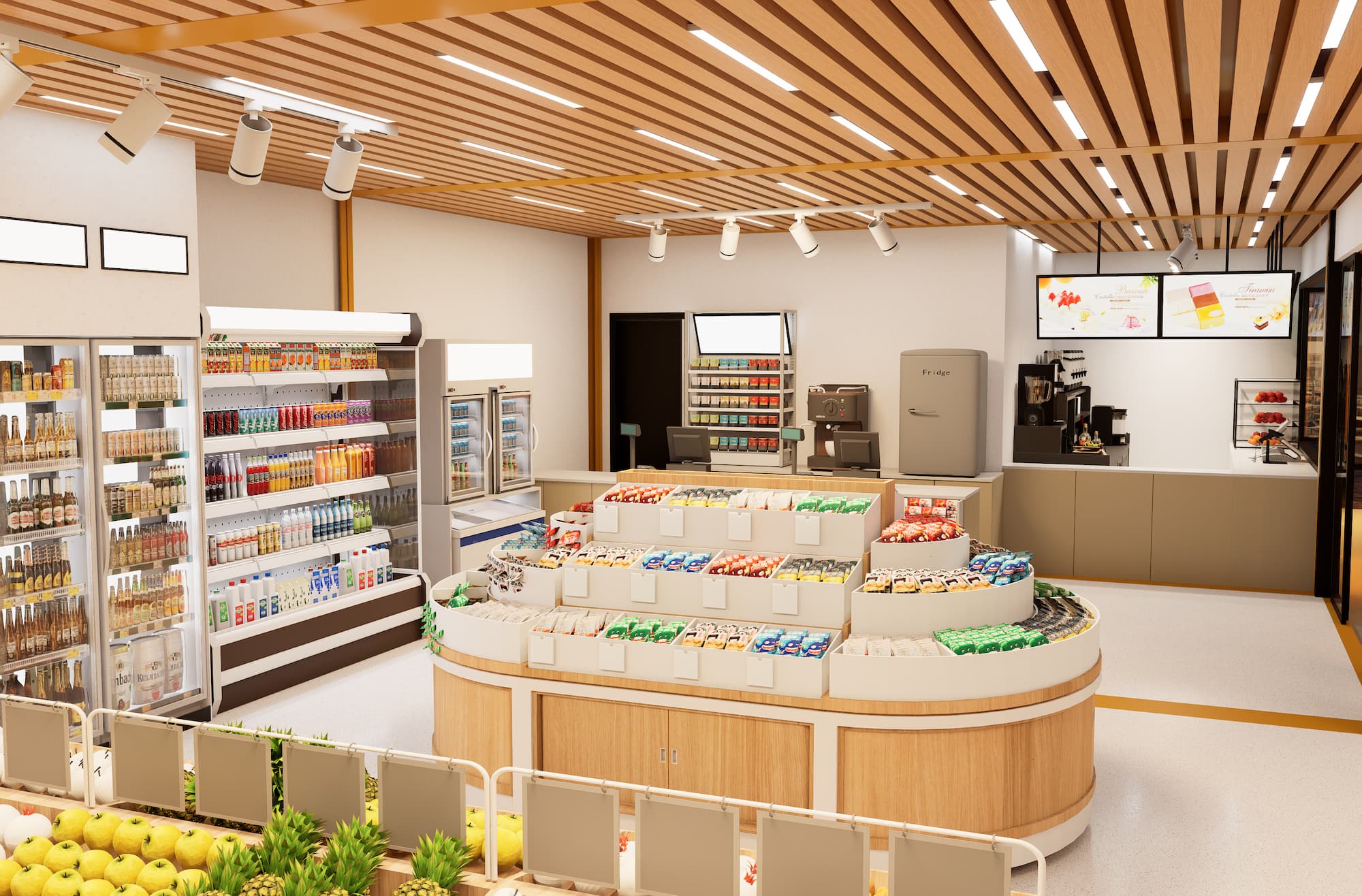 曼品吧内部购物环境 - 宽敞明亮的超市内景